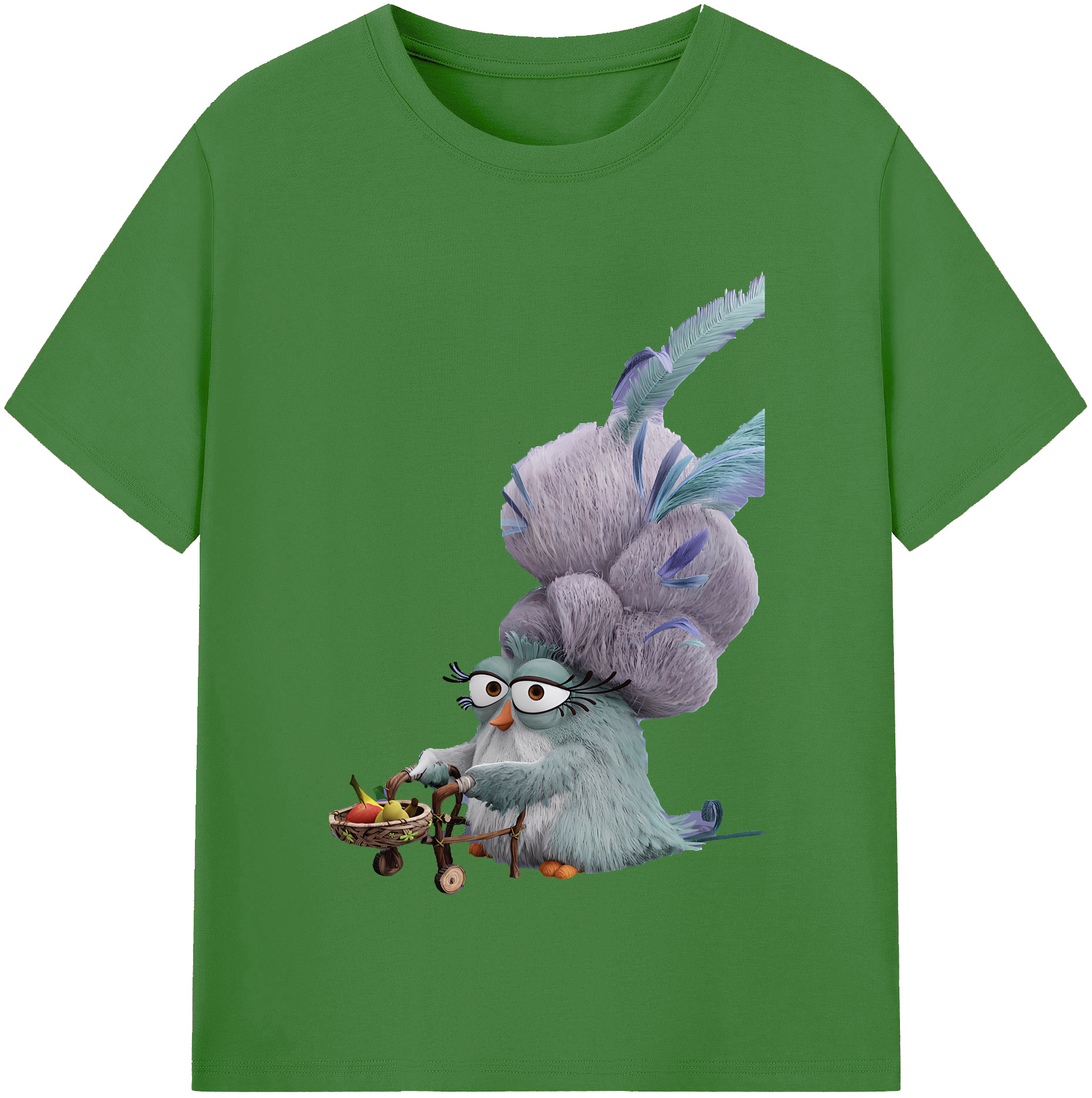（画像用） Angry Birds アングリーバード レディースカジュアルプリントTシャツ（綿100％）